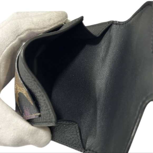 Coach Georgie Small Wallet in Signature Canvas with Kaffe Fassett Print - Picture 7 of 10